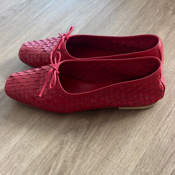 EUC Freda Salvador Jada Square Toe Ballet Flats in Red Size 10 - Picture 10 of 16